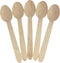 KingSeal 100 pcs Disposable Birch Wood Cutlery Spoons, Biodegradable and Earth Friendly, 6.25 Inch