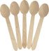 KingSeal 100 pcs Disposable Birch Wood Cutlery Spoons, Biodegradable and Earth Friendly, 6.25 Inch