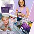 Hillban 6 Pcs Purple Makeup Bag Gifts - Inspirational Zipper Cosmetic Pouch for Purple Lovers