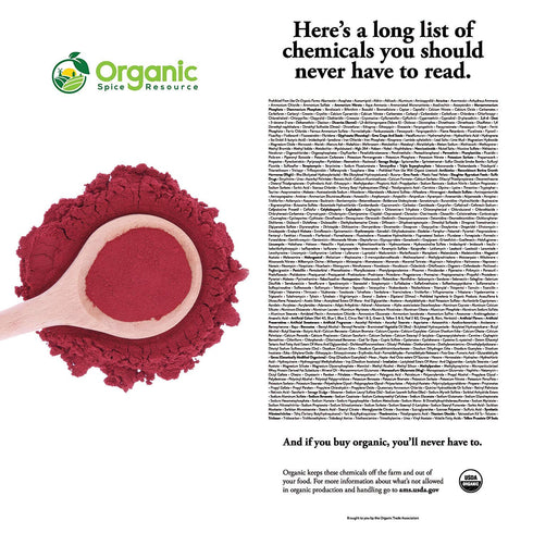 Organic Beet Root Powder, 8 oz or 226g, USDA Organic Approved, Raw and Non-GMO, Nitric Oxide Booster, Increases Stamina