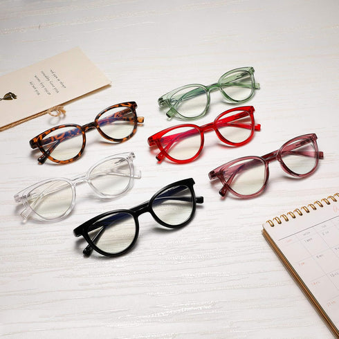IVNUOYI 6 Pack Stylish Reading Glasses for Women - Blue Light Blocking, Anti Glare, 1.75, Spring Hinges