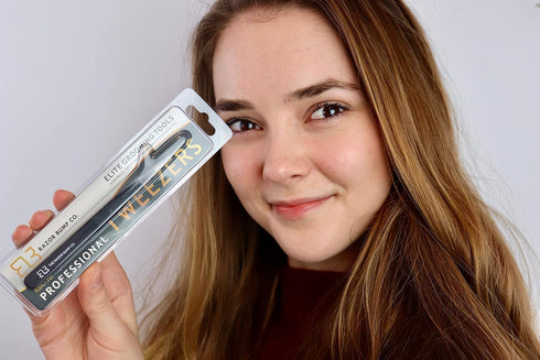 Tweezers For Ingrown Hair by The Razor Bump Co., Sharp Stainless Steel, Precision Splinter Remover