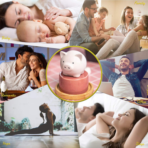 Pinky Pig, Diffusers for Essential Oils and Aromatherapy Fragrance, Non-Electric Ceramic, White Ceramic Oil Diffuser