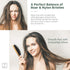 Natural Boar Bristle Hair Brush for Women, Men, Kids; Detangling Brush for Fine, Straight, Thick, Curly Hair (oval)