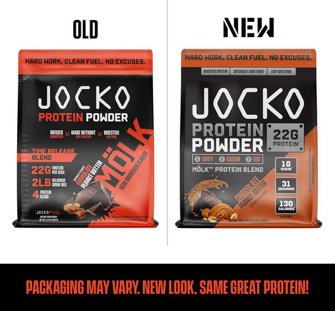 Jocko Moelk Whey Protein Powder - 22g Sugar Free Monk Fruit Blend, Muscle Recovery & Growth, 31 Servings, Chocolate