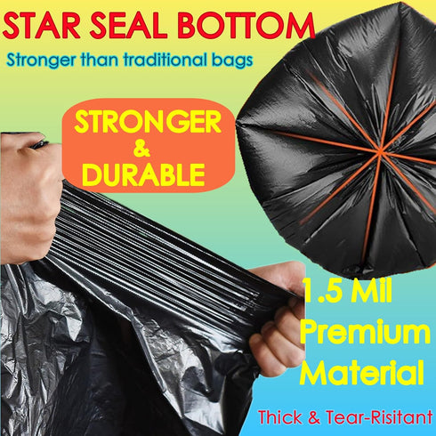 LONGOMA 45 70 Count 2.0 36x 44 Commercial, Gallon Trash Bags, Heavy Duty Garbage Bags, Mil Extra Thick Trash Can Liners