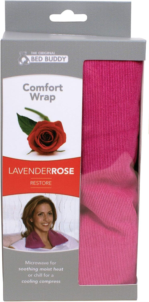Bed Buddy Comfort Wrap for Neck and Shoulders - Aromatherapy Heating Pad and Cooling Neck Wrap, Pink, Lavender & Rose