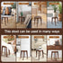 16 Inch Round Bamboo Waterproof Shower Bathroom Stool Chair, Duty Wooden Bath Corner Shaving Legs Bench Seat (Walnut