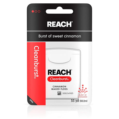 Reach Cleanburst Waxed Dental Floss, Cinnamon Flavored, 55 Yards, Oral Care