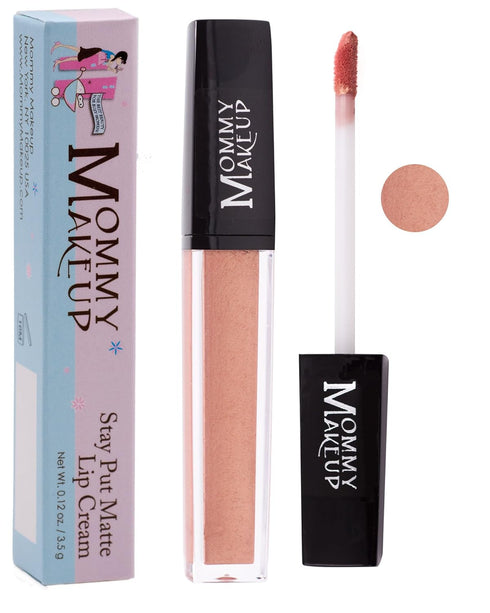 Mommy Makeup Stay Put Matte Lip Cream, Kiss-proof, Waterproof, Long Lasting Lipstick - Farrah