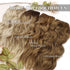 MORICA Invisible Wire Hair Extensions - 20 Inch Halo Long Wavy Synthetic Hairpiece for Women (Ash Blonde Mixed Light