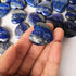 4 Pcs Natural Lapis Lazuli Love Heart Palm Stone Reiki Balancing Worry Stone (1 Inch)