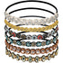Teenitor 6pcs Rhinestone Beaded Headband, Multicolor Elastic Jewelry Hair Bands for Women & Girls