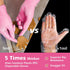 Disposable Pink Vinyl Gloves for Women, Latex Free, Cooking, Food Prep, Cleaning, Medium Duty, Large, 100 Pack