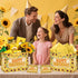 Wauprant Large Sunflower Birthday Gift Bag for Girls Women Yellow Floral Happy Birthday Gift Bag with Wrapping Paper