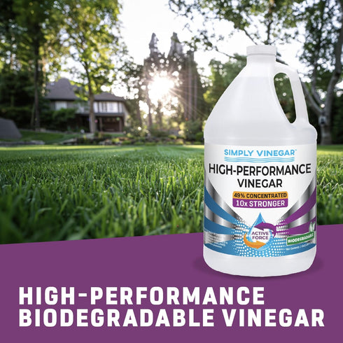 Simply Vinegar 49% 1 (128 oz) Industrial Strength Vinegar High-Performance Concentrated Cleaner for Home, Garden