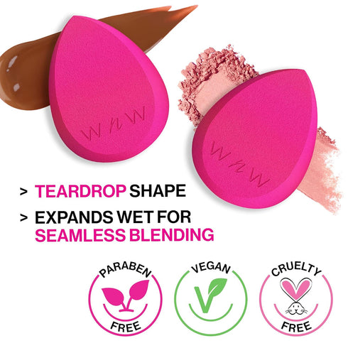 wet n wild Double Tap Makeup Sponge Set, Foundation Blending Beauty Sponge for Liquid, Cream, and Powder