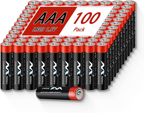 NXbettery 100 Pack AAA Batteries, Alkaline AAA Batteries High-Performance Triple with Long-Lasting Power