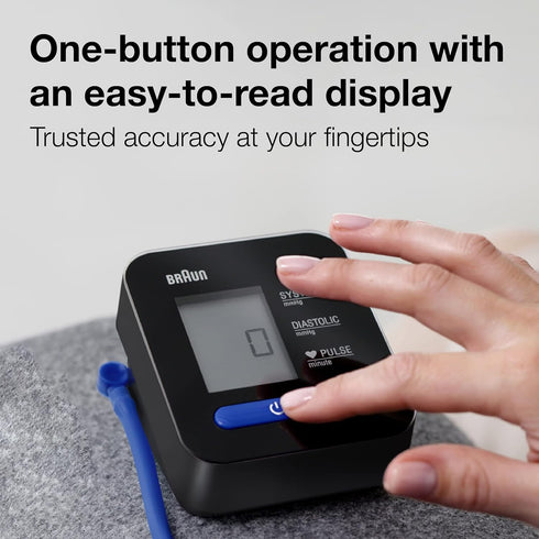 Braun ExactFit 1 Upper Arm Digital Blood Pressure Monitor with Adjustable Cuff for Home Use, Large Easy to Read