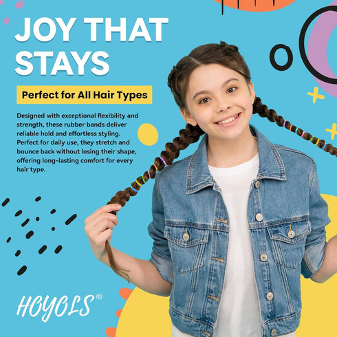 HOYOLS 1500 Piece Pack Baby Hair Ties Rubber Bands for Toddler Infants Kids Girls Thin Small Hair Elastics TPU