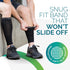 Run Forever Calf Compression Sleeves for Men and Women, Footless Socks for Runners and Pain Relief - 2-pack Black/Grey
