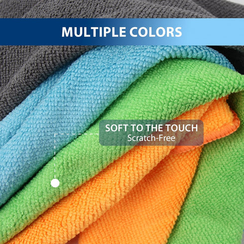 QUOPID 12 Pack 11.8x11.8inch 04, 11.8 11.8 inch) Microfiber Cleaning Cloth - Streak-Free, Reusable Wipes for Glass