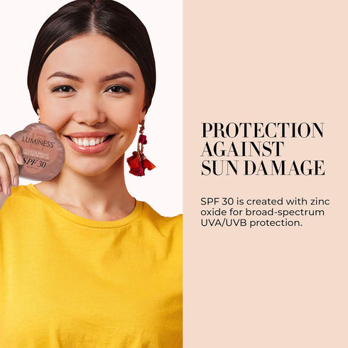 LUMINESS Sunscreen Setting Powder Packets, SPF 30, 18 Pack for Broad Spectrum Protection - Travel-Friendly