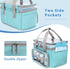 LUXJA Double-Layer Medicine Bag with Transparent Compartment, Pill Bottle Organizer with Detachable Divider (Suitable