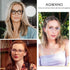 AQWANO Stylish Cat Eye Computer Reading Glasses Women, Oversized Designer Blue Light Block Eyeglasses, Anti UV400
