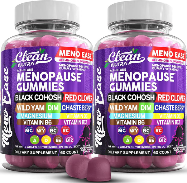 Menopause Supplement For Women Gummies with Black Cohosh, Wild Yam Magnesium, Red