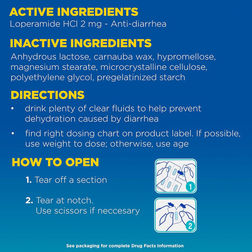 Imodium AD Diarrhea Relief Caplets - Loperamide Hydrochloride Anti-Diarrheal Medicine, 6 Count