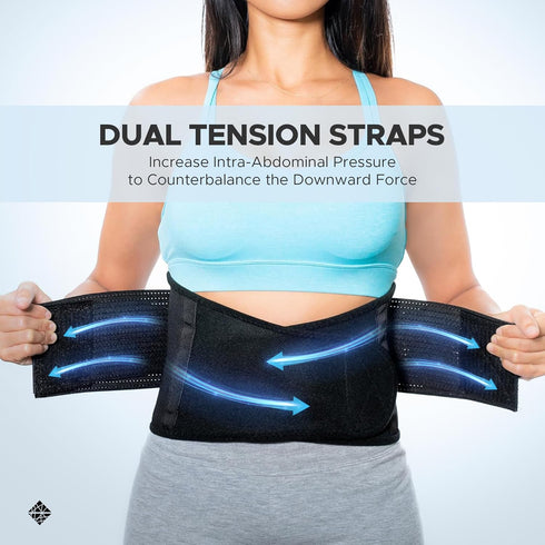 Elastic Lumbar Support Belt for Women & Men - Adjustable Back Brace for Herniated Disc Pain Relief & Workouts