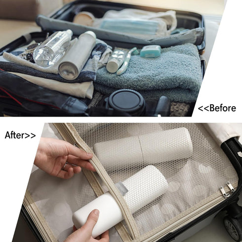 Travel Toothbrush Case, Portable Tooth Brush Holder with Mouthwash Cup, Compact Organizer for Traveling/Camping/School
