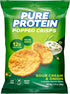 Popped Crisps Sour Cream & Onion Gluten Free Non-GMO High Protein Snack 12g Protein 12 Count