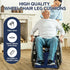 BALAPET Adjustable Height Wheelchair Footrest, High Density Foam Wheelchair Leg Rest with Double Strap Fixation