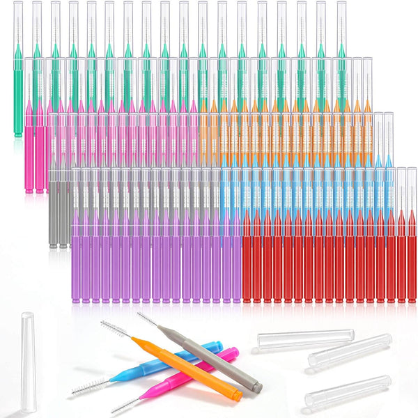 Modacraft 120Pcs Interdental Brush, 7 Sizes Braces Brush Toothpicks with Soft Bristles for Oral Cleaning