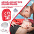 Pack/Hip Pack, (72 Set) Ever Ready First Aid, Fanny Fully Stocked First Aid Kit with Adult & Infant CPR Combo Masks