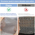 Penhderm 316L (18CM*18CM) Stainless Steel Cast Iron Cleaner, Chainmail Scrubber,Kitchen Tool,Chain Mail Scrubber Cast