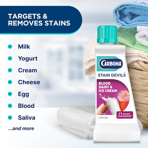 Set Carbona Liquid Stain Devil Food Clean Up Combo | Spot Stain Remover for Clothes