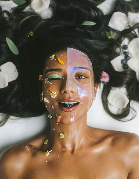 KINDIA AURA DRIP Face Mask Set - 5x Biodegradable Masks, Natural Ingredients for Hydration, Glow, Radiance