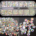 Nails Rhinestones for Crafting, 4000pc Kit A with 6 Sizes SS20 Flatback Rhinestones, Tweezers, and Picking Pen