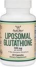 Liposomal Glutathione Supplement 500mg - 60 Capsules, Max Absorption, Vegan Safe, Non-GMO