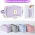 Personalized Initial Makeup Bag A-Z, Monogram Travel Toiletry Bag, Cute Cosmetic Pouch for Women Teen Girls (Purple, V)