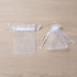 100pcs White Organza Bags 2x3 inch, Sheer Drawstring Gift Bags for Wedding Party Christmas Favors