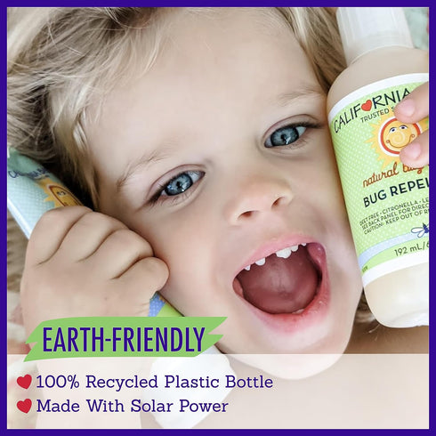 California Baby Natural Bug Repellent Spray, DEET-Free, Citronella, 59 mL / 2 oz, Allergy Friendly