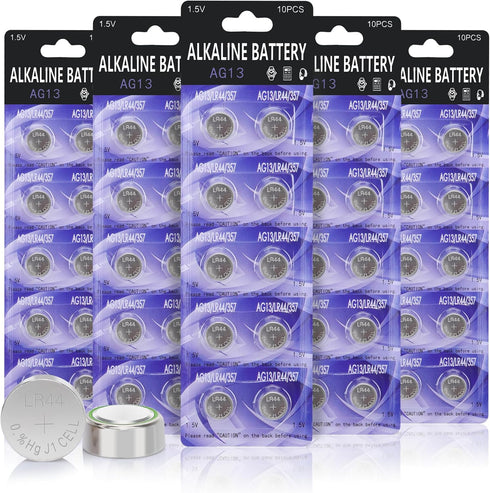 kunying 50 Pack LR44 Batteries, LR44 L1154F AG13 357 303 SR44 A76 Premium