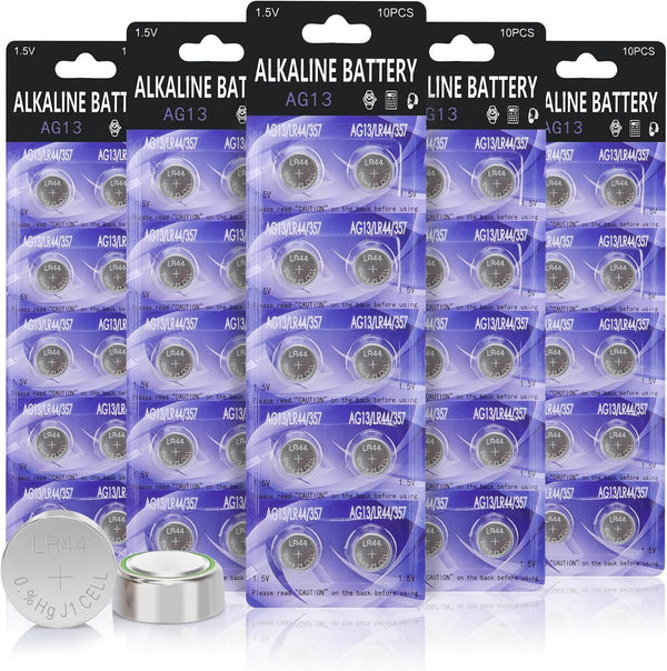 kunying 50 Pack LR44 Batteries, LR44 L1154F AG13 357 303 SR44 A76 Premium
