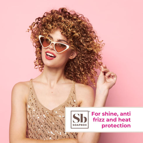 Soapbox Shield and Shine Heat Protectant Spray 8oz - 3-in-1 Blowout Spray | Shine Boosting & Anti Frizz