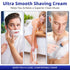 Timothy's Unscented Shave Cream 6 oz + 1 oz Travel Size - Alcohol Free, Paraben Free, Dermatology Approved