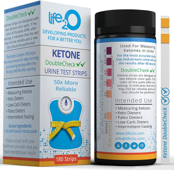 DoubleCheck ?? Ketone Test Strips 180ct - 50x More Dependable Keto Test Strips for Urine, Ketones Urinalysis